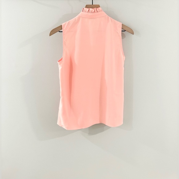 NWT J. Crew Ruffle Trim Crepe Blouse Pink Size 0 - Picture 7 of 7